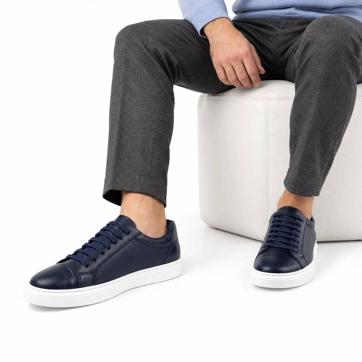Basket pour homme 328 bleu cuir ..........   